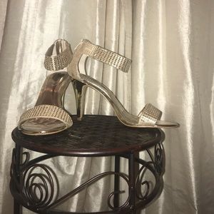 Alfani Open Toe Gold Sandal/ Shoes